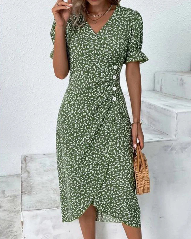 Celeste Wrap Midi Dress