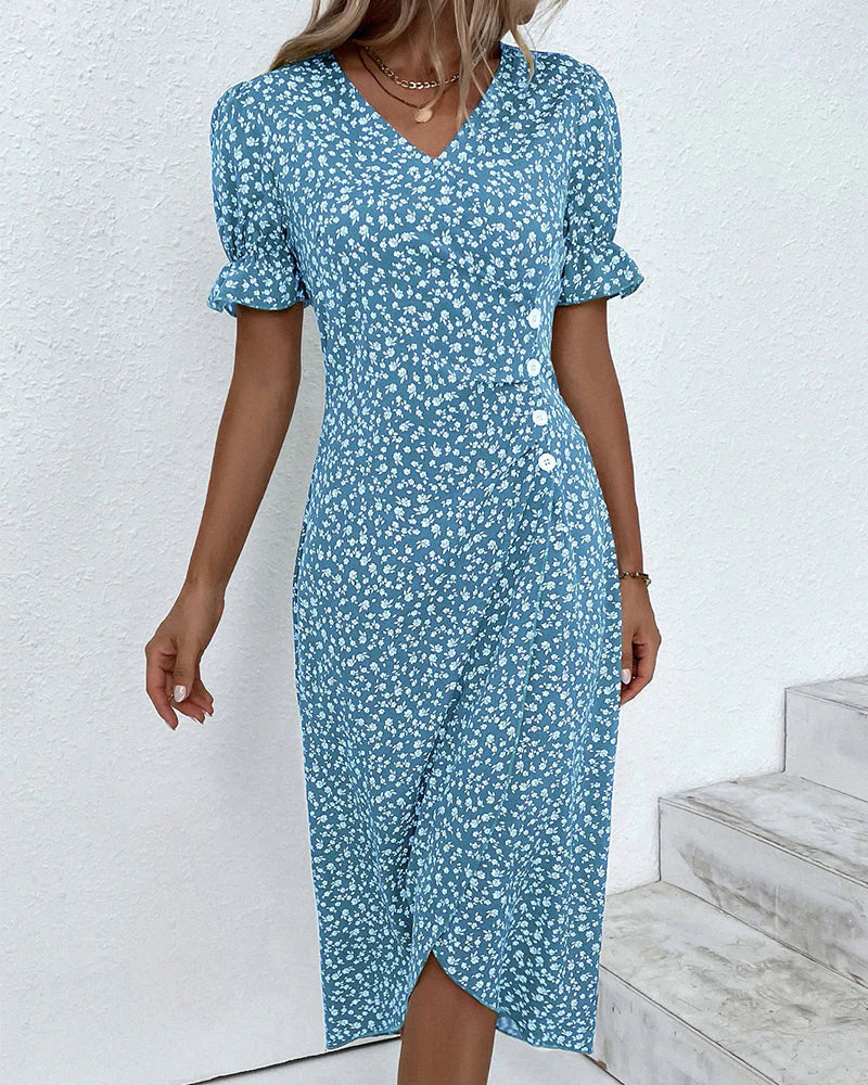 Celeste Wrap Midi Dress