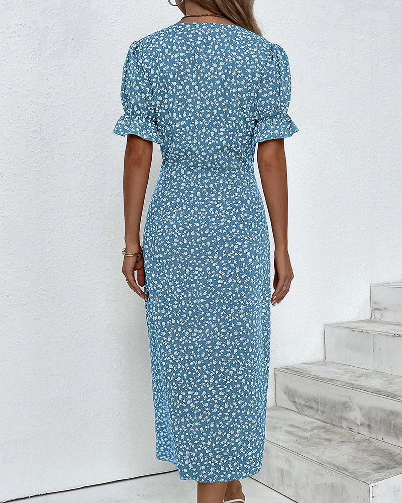 Celeste Wrap Midi Dress
