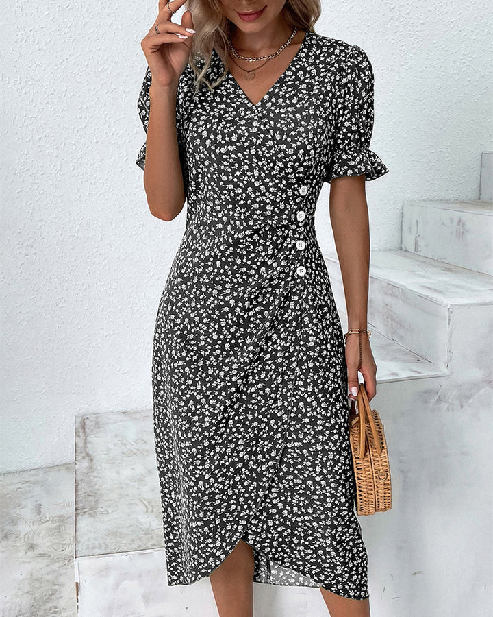 Celeste Wrap Midi Dress