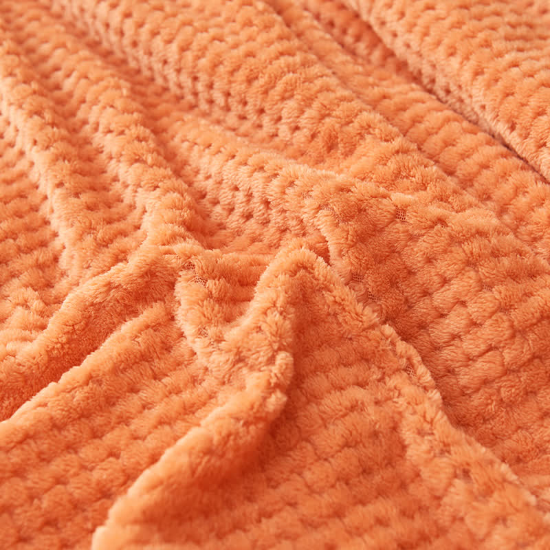Microfiber Coral Fleece Throw Blanket with Zipper