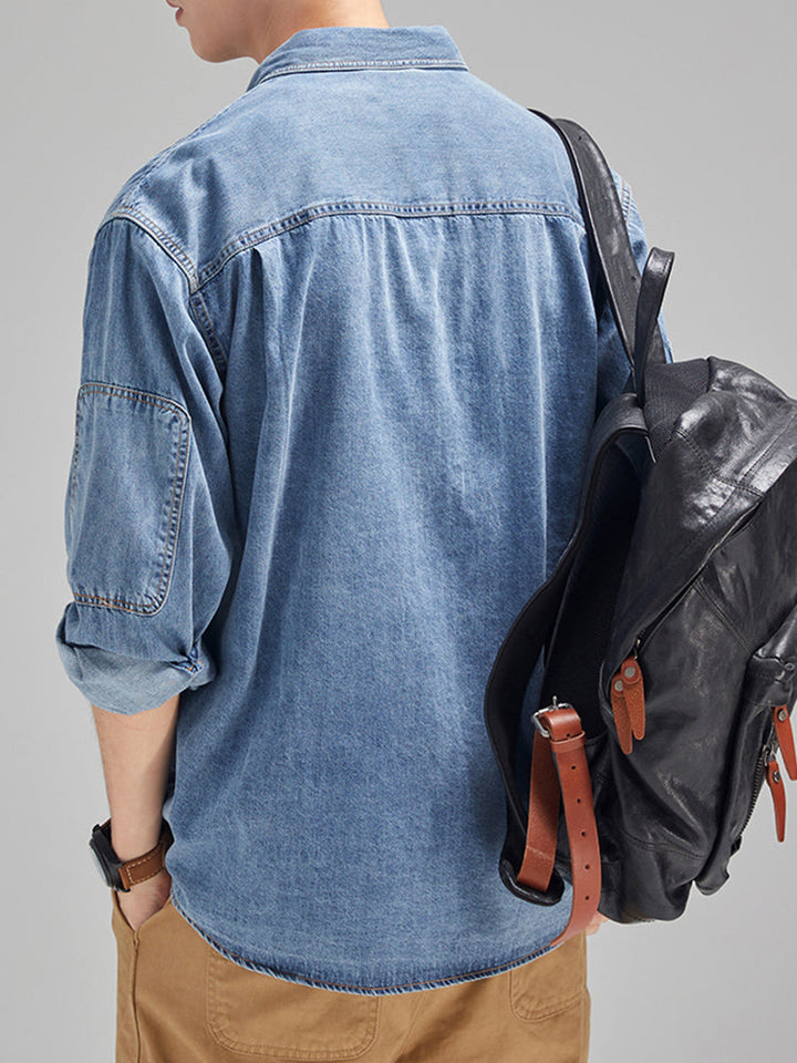 Verona Long Sleeve Cotton Denim Shirt