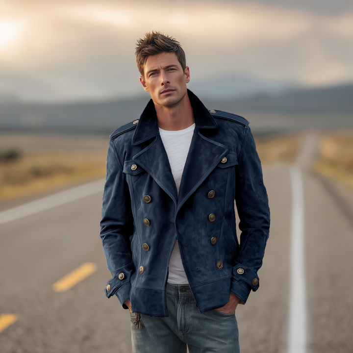 Ashbury Suede Double-Breasted Jacket