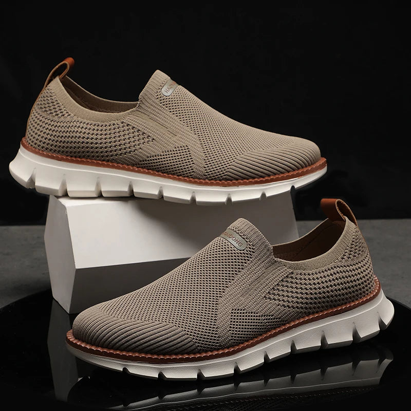 Men’s Breathable Slip-On Knit Walking Sneakers