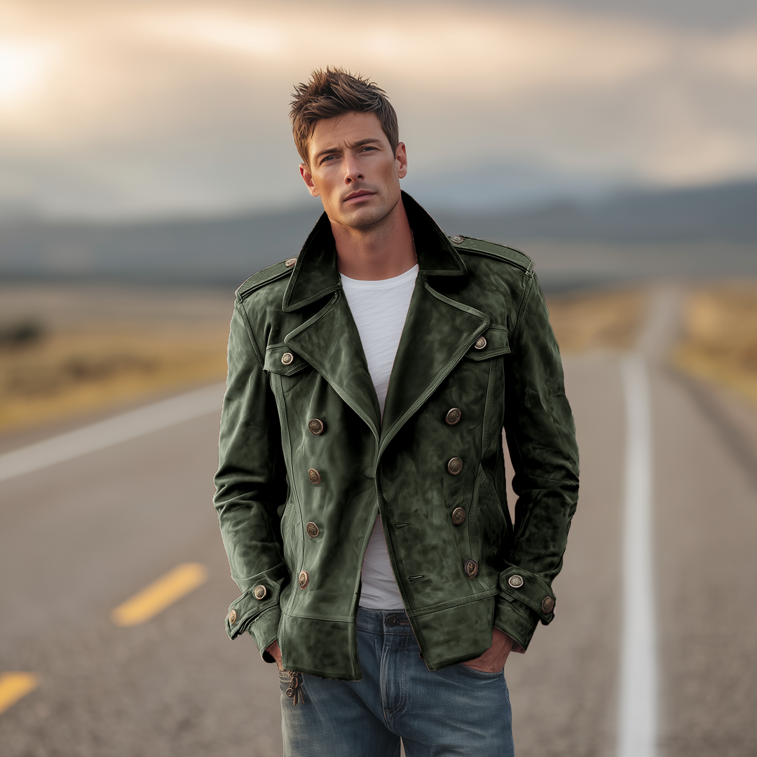 Ashbury Suede Double-Breasted Jacket