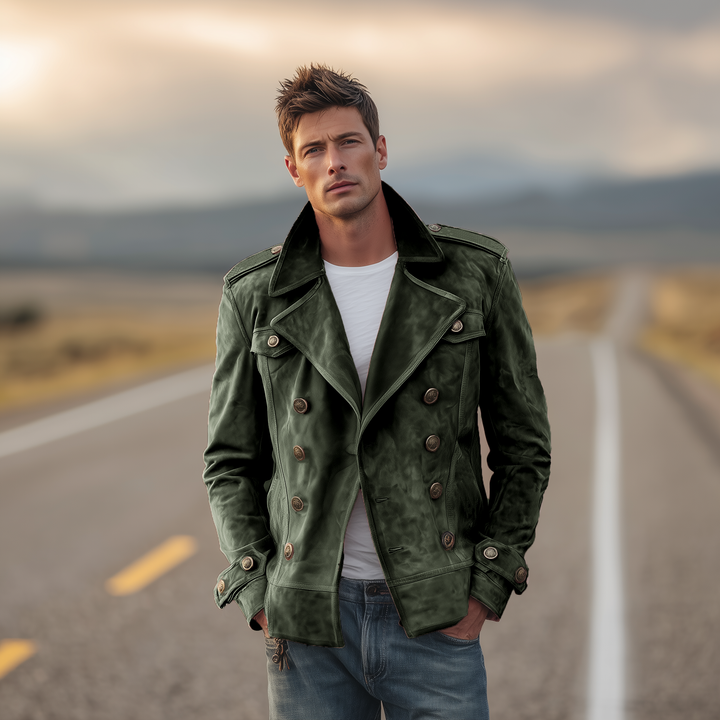 Ashbury Suede Double-Breasted Jacket