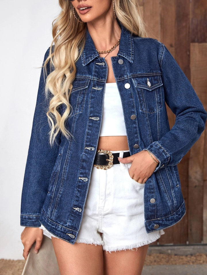 Aqua Oversized Denim Jacket