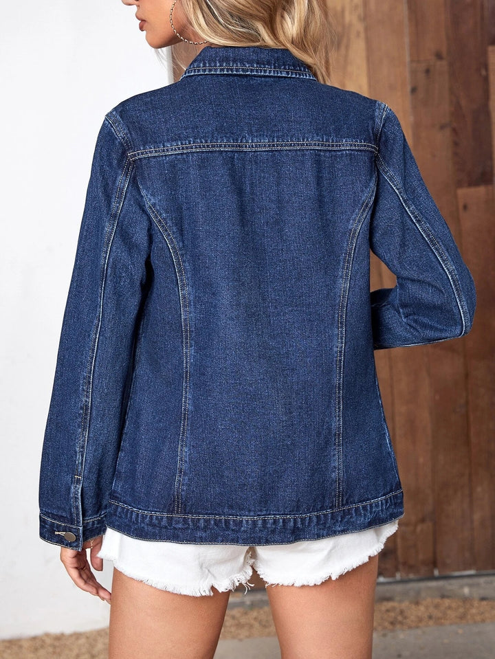 Aqua Oversized Denim Jacket