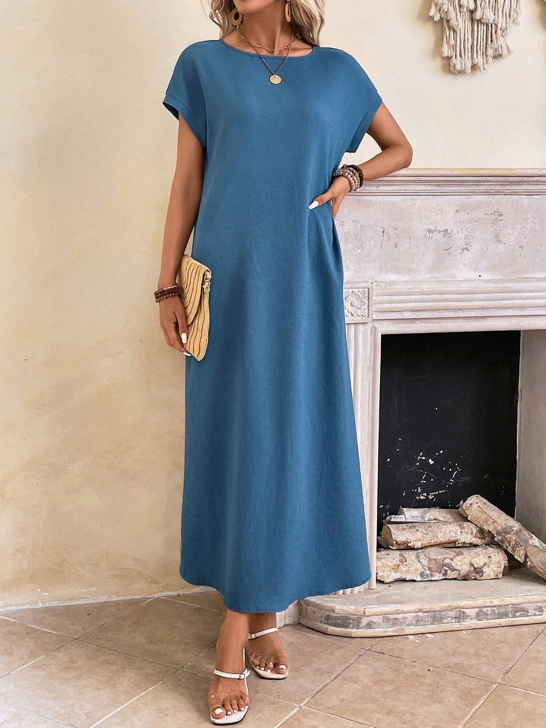 Arden Batwing Tunic Maxi Dress