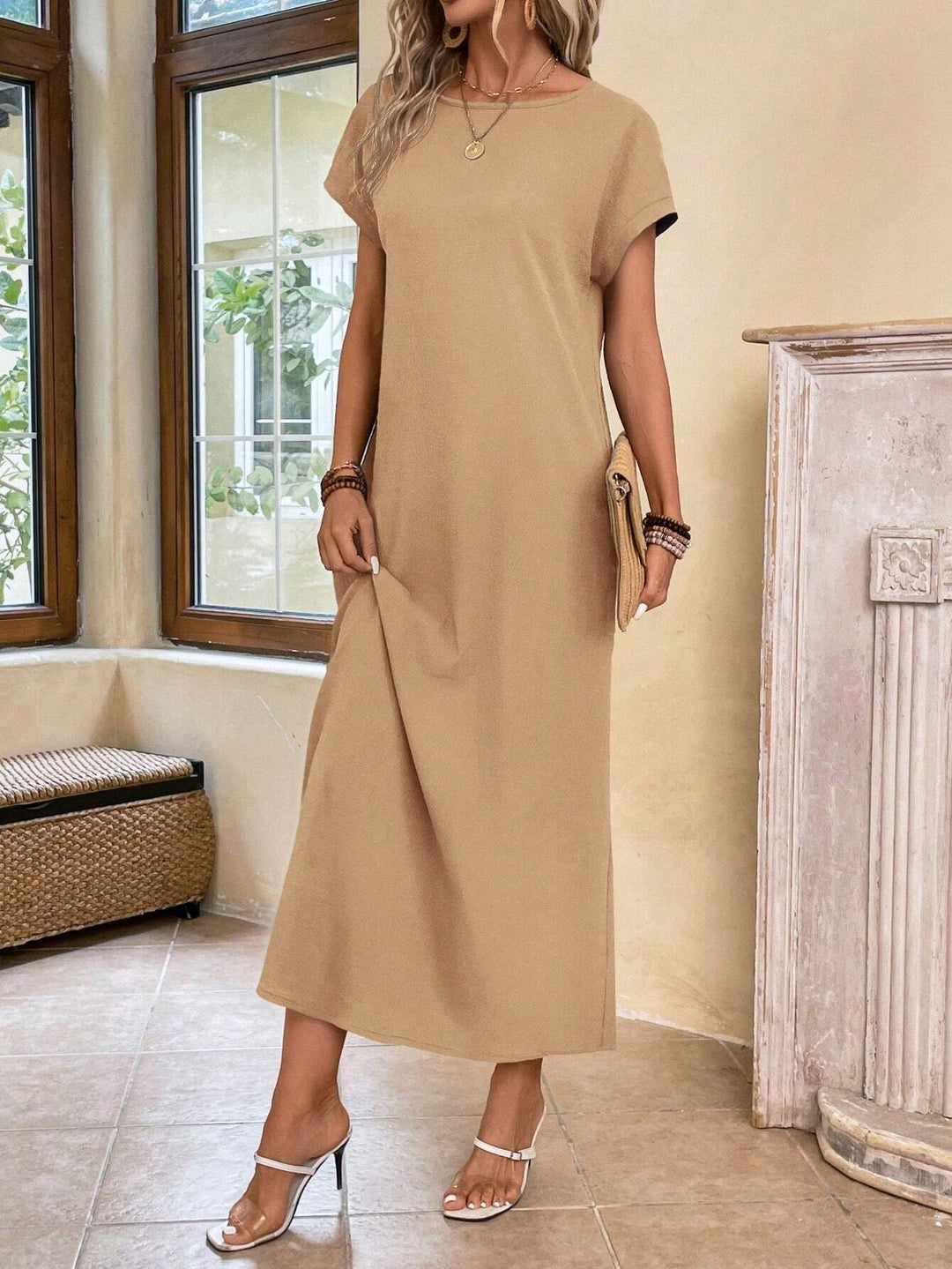 Arden Batwing Tunic Maxi Dress