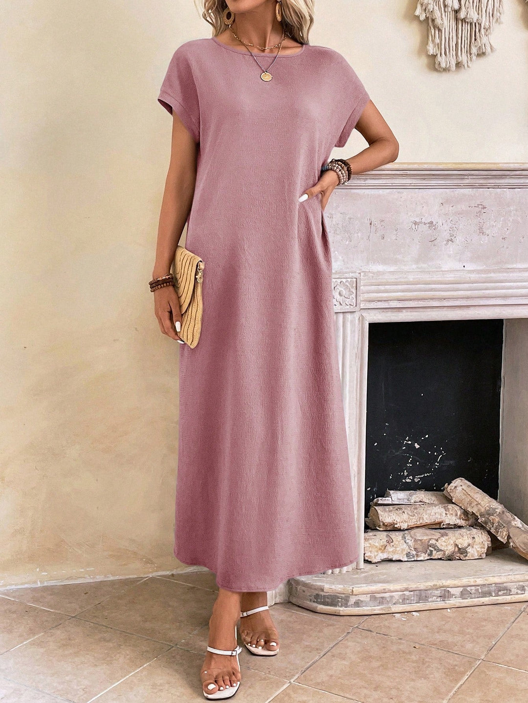 Arden Batwing Tunic Maxi Dress