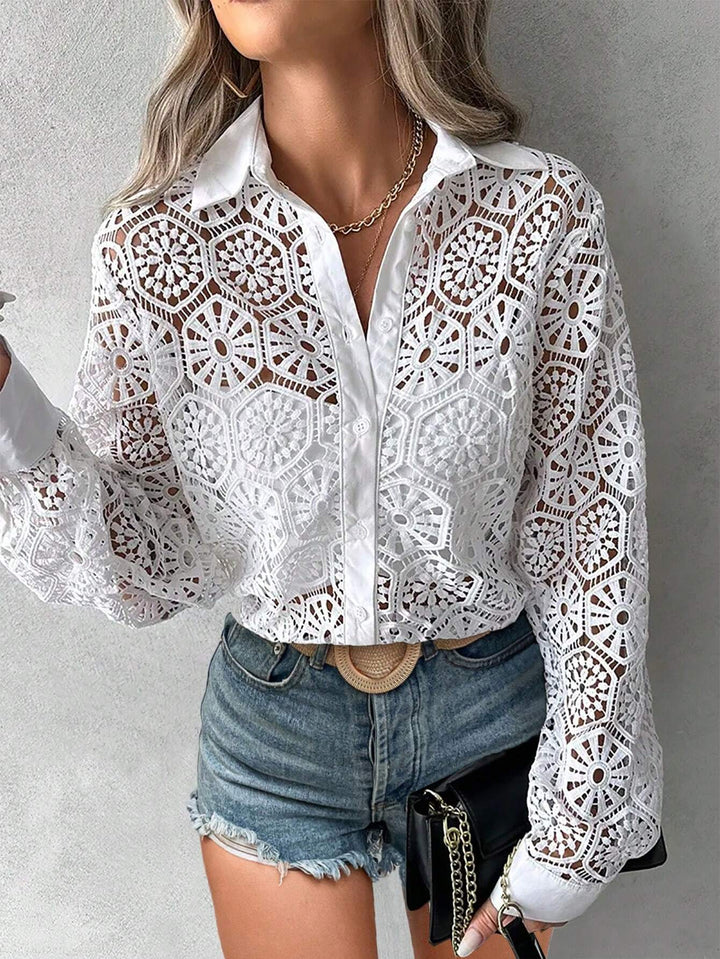 Menara Lace Long Blouse