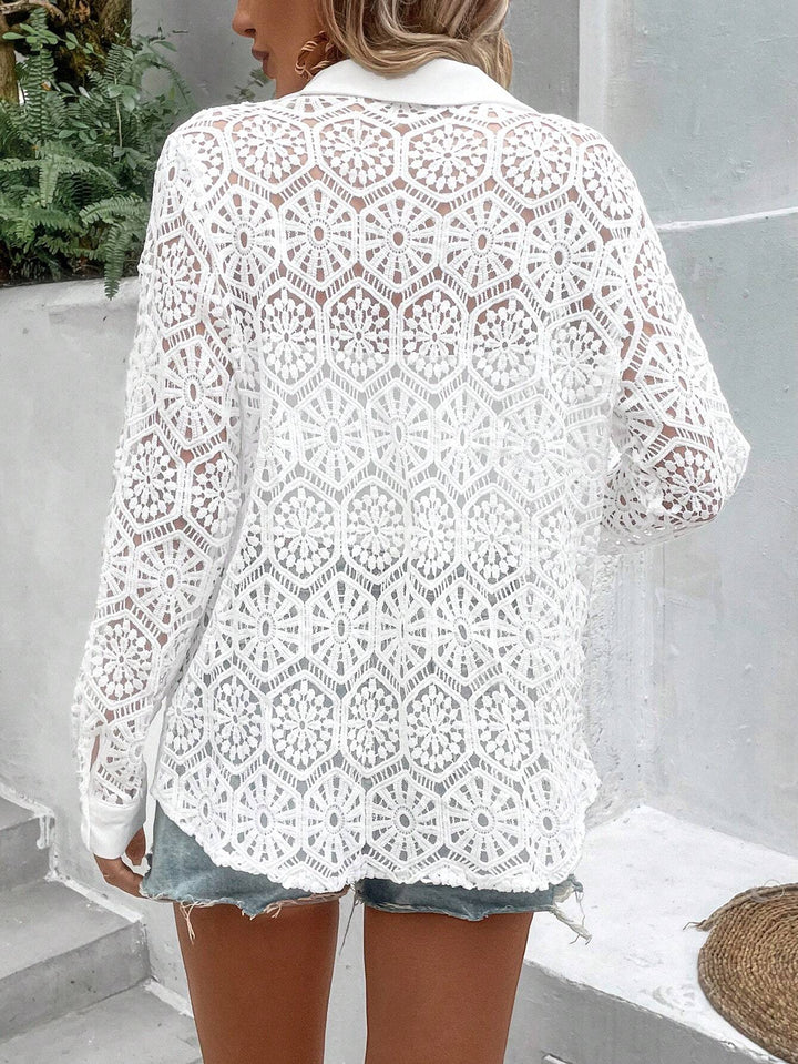 Menara Lace Long Blouse