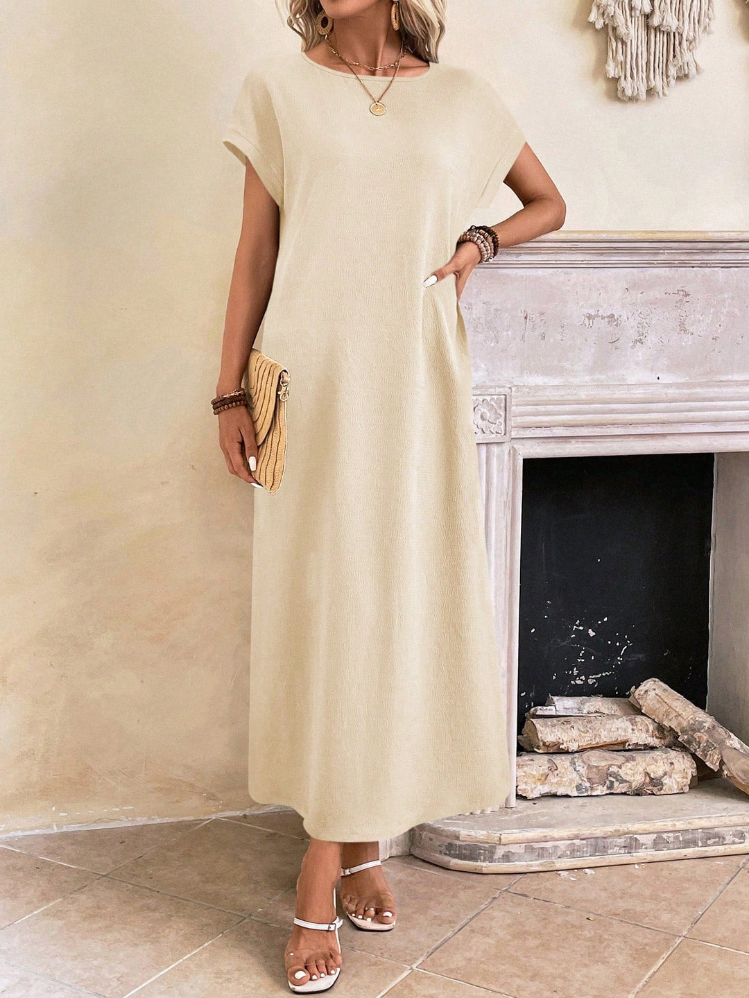 Arden Batwing Tunic Maxi Dress