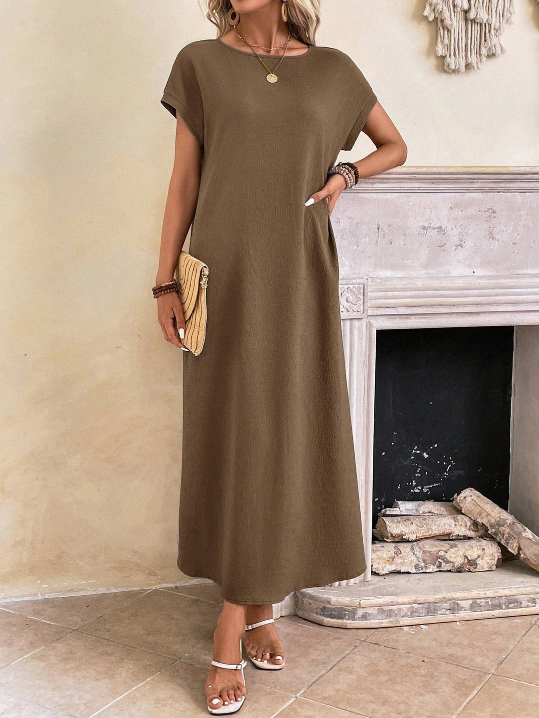Arden Batwing Tunic Maxi Dress