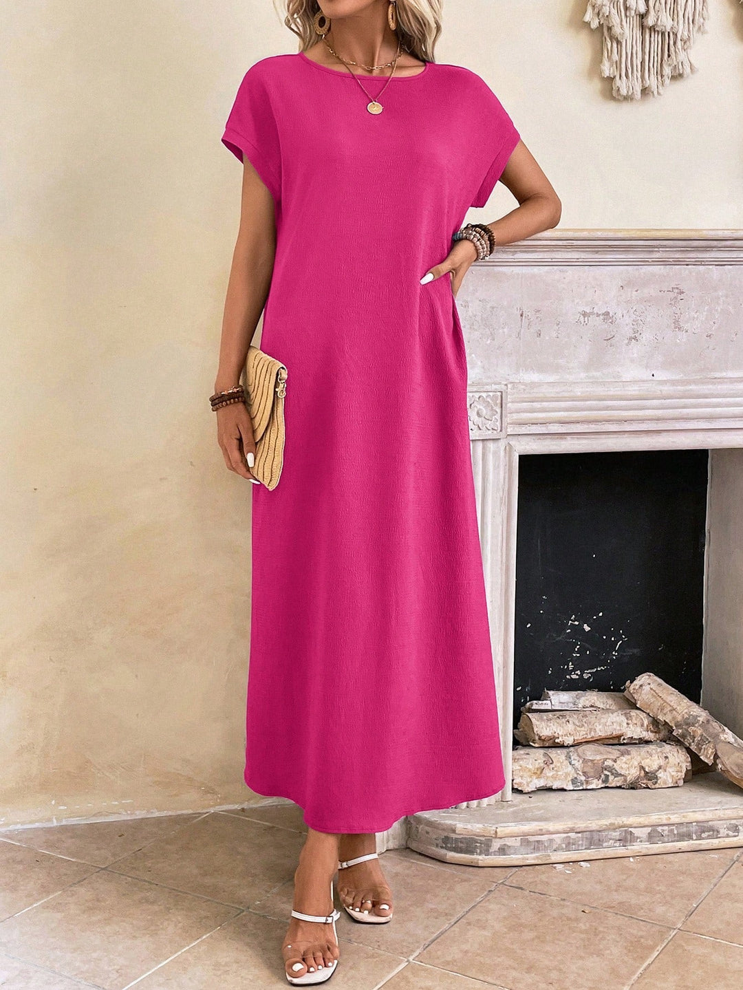 Arden Batwing Tunic Maxi Dress