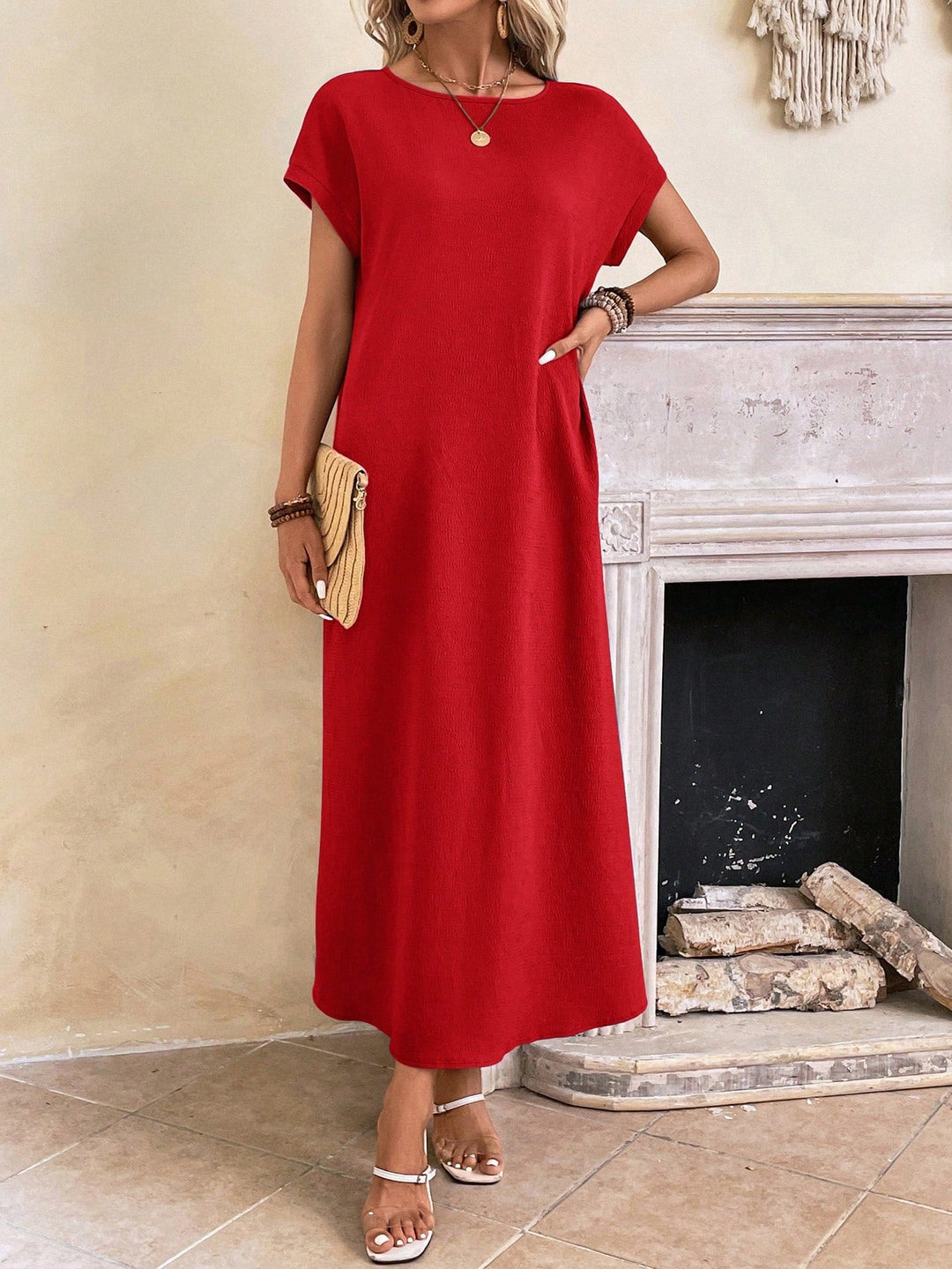 Arden Batwing Tunic Maxi Dress
