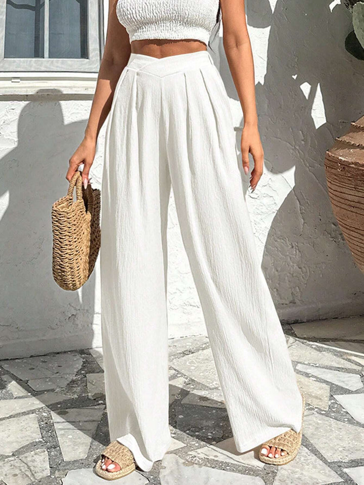 Women’s Wide Leg Pleated Trousers