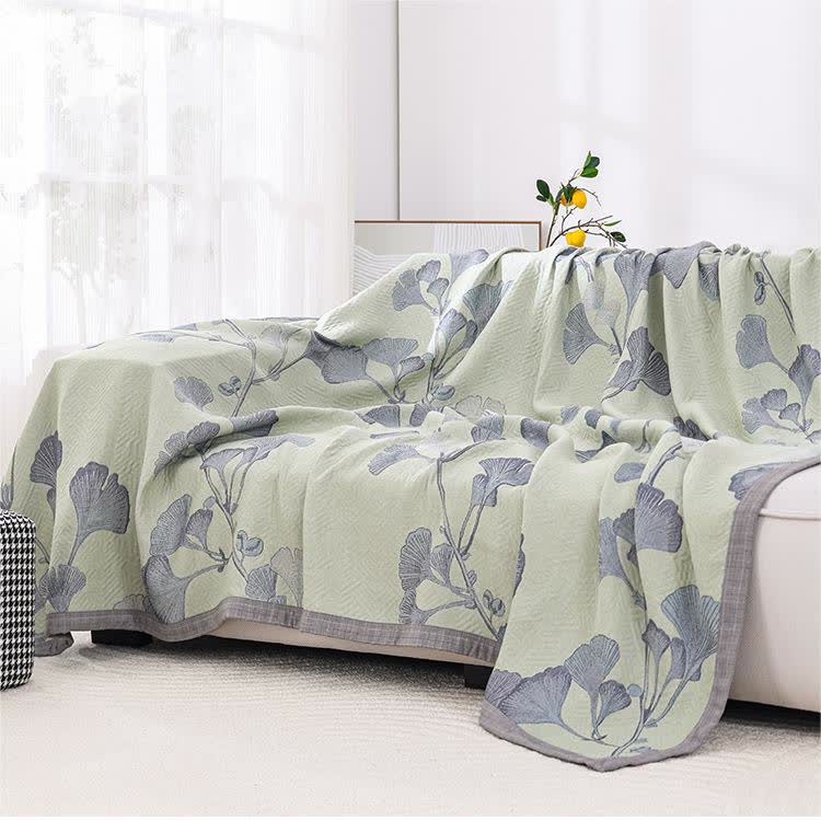 Liora Gauze Ginkgo Reversible Cotton Quilt