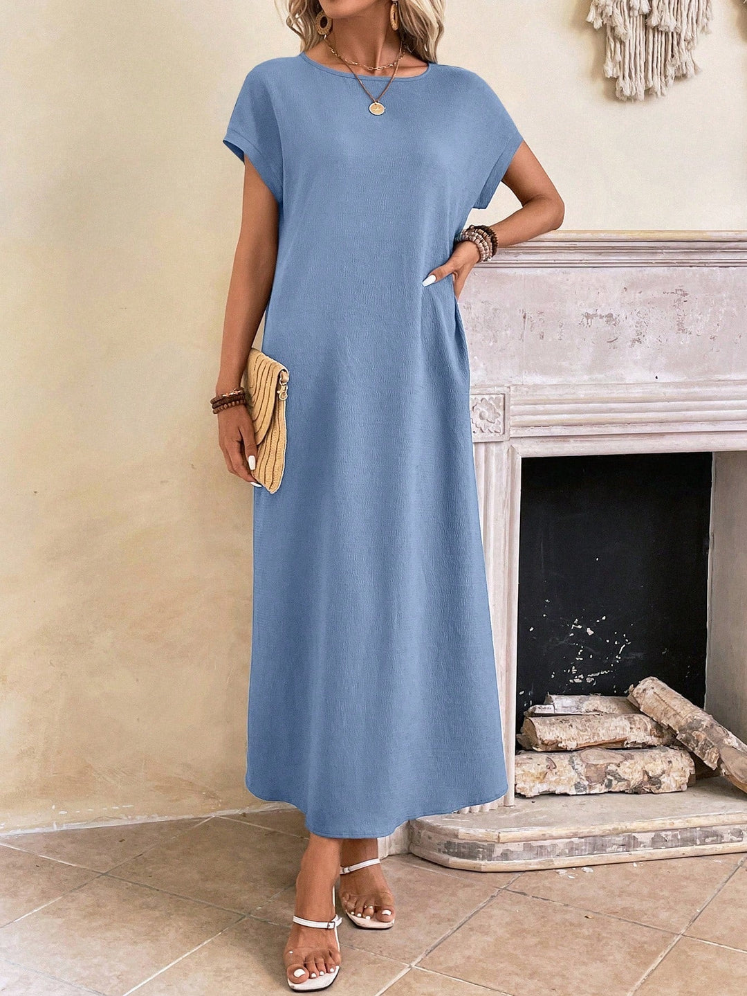 Arden Batwing Tunic Maxi Dress