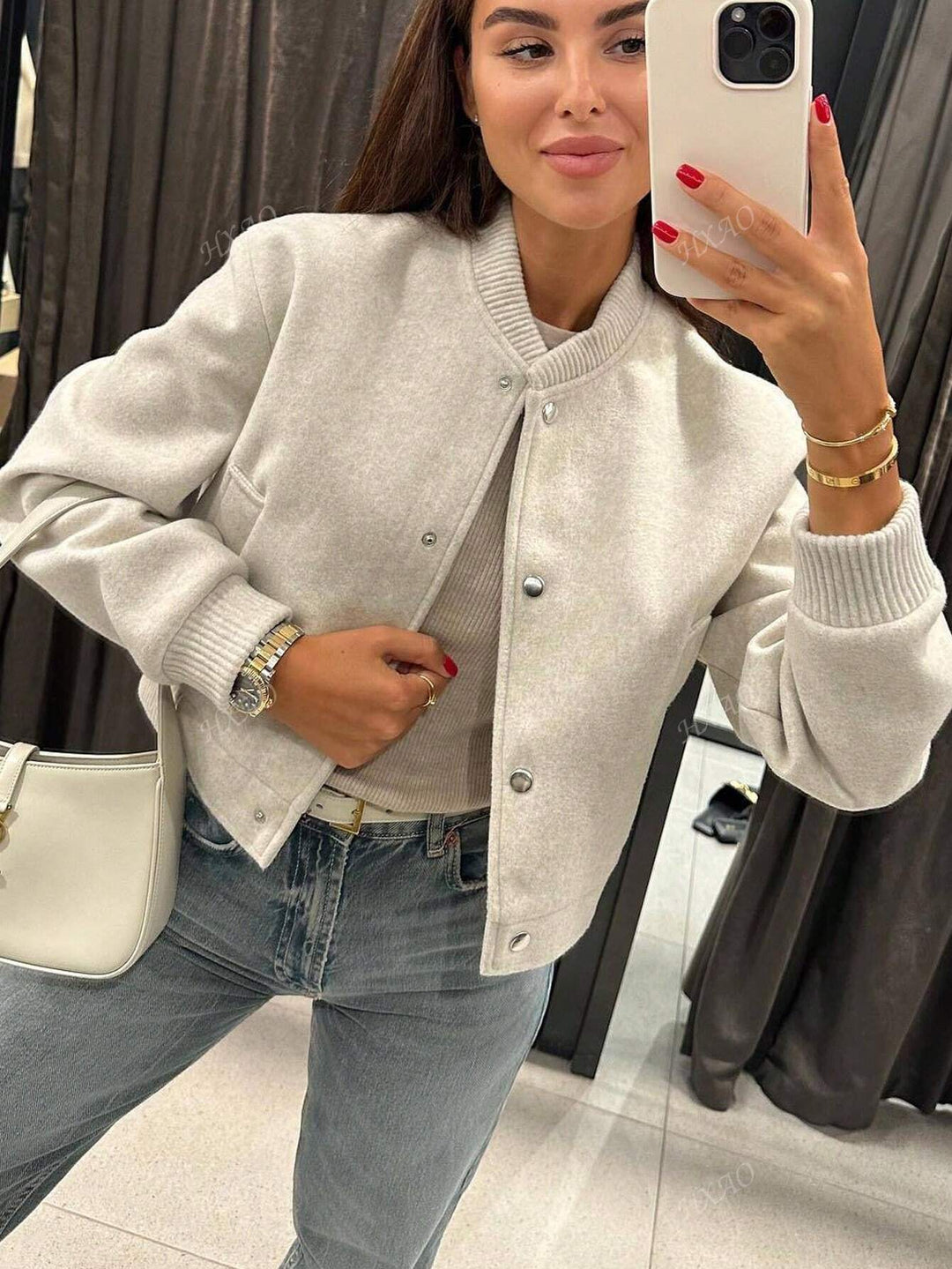 Rowan Button-Up Bomber Jacket