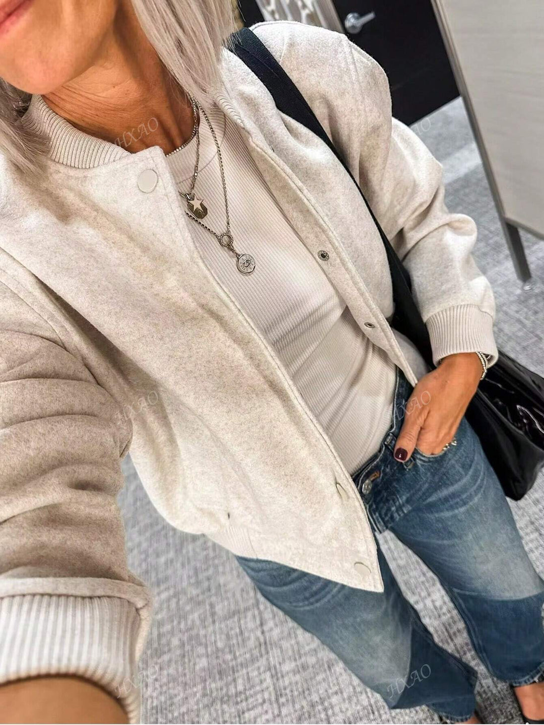 Rowan Button-Up Bomber Jacket