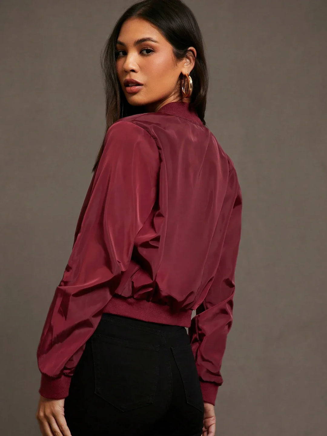 Renata Cropped Bomber Jacket