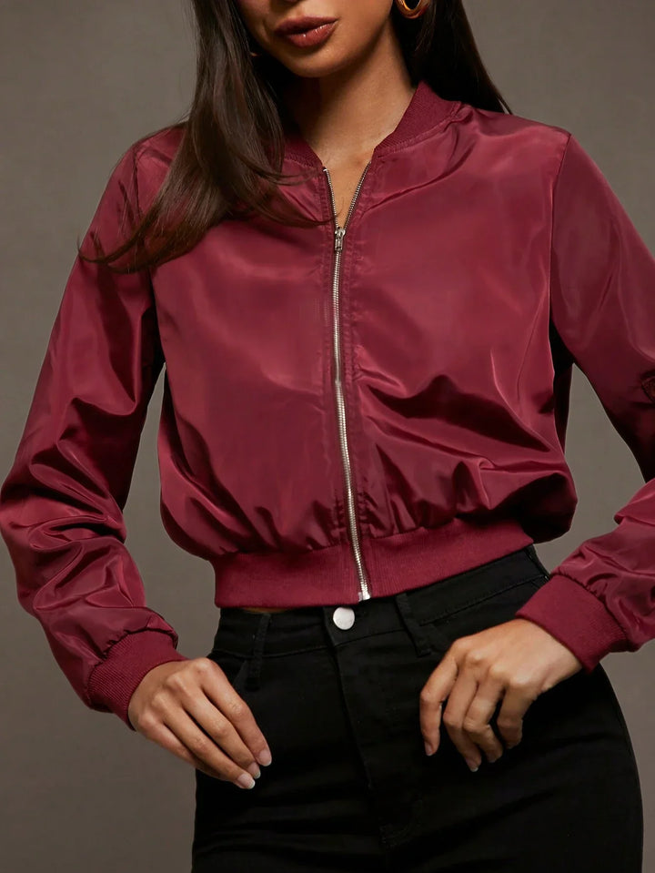 Renata Cropped Bomber Jacket