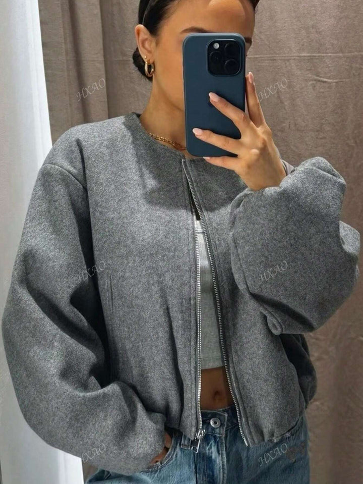 Elara Velvet Bomber Jacket