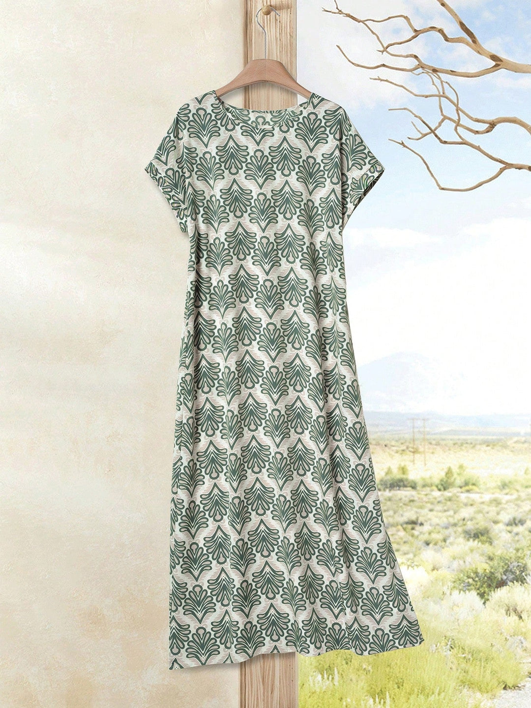 Arden Batwing Tunic Maxi Dress