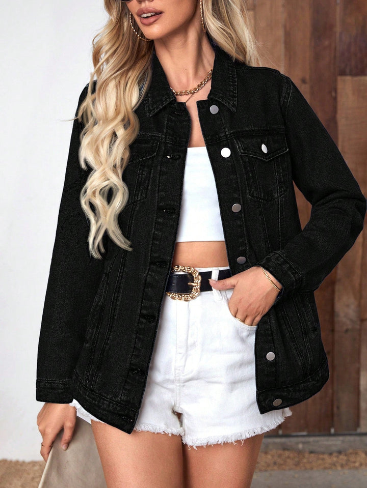 Aqua Oversized Denim Jacket
