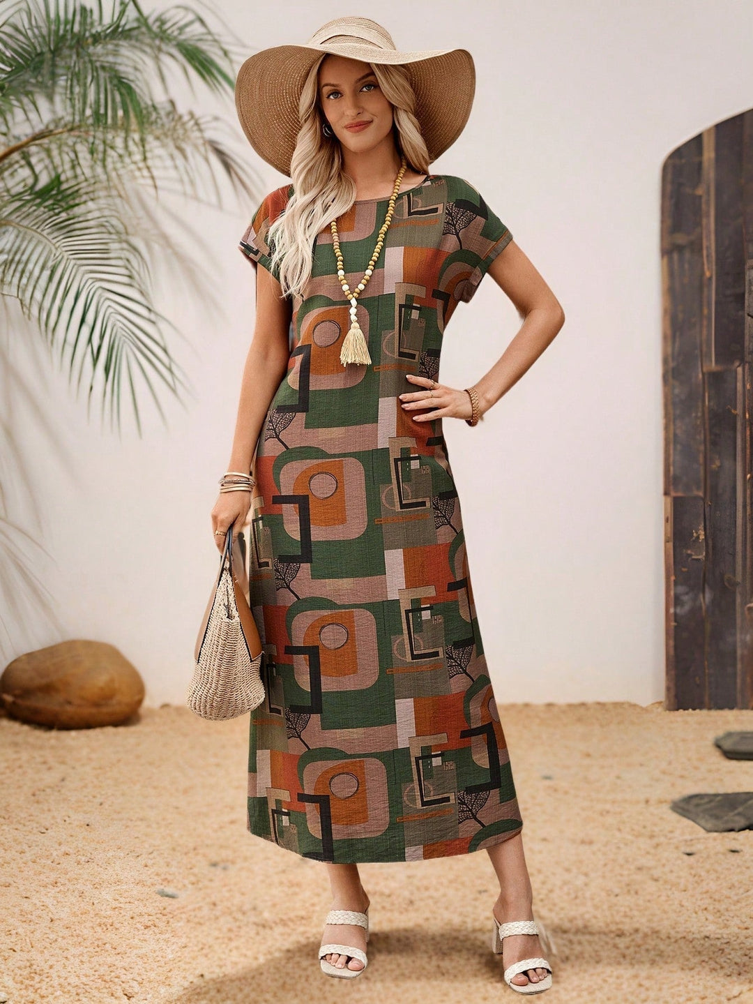 Arden Batwing Tunic Maxi Dress