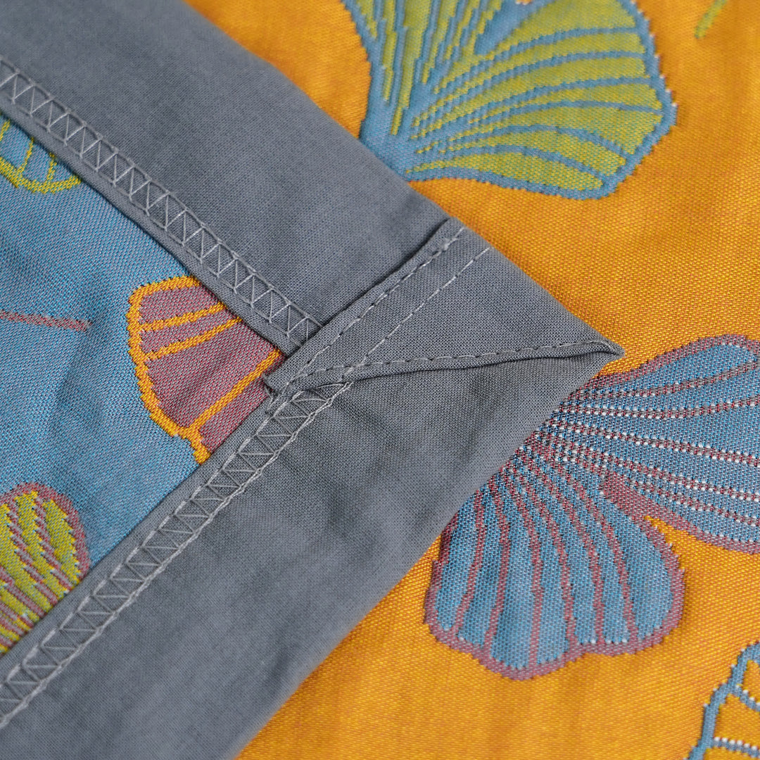 Solina Reversible Ginkgo Leaf Cotton Quilt