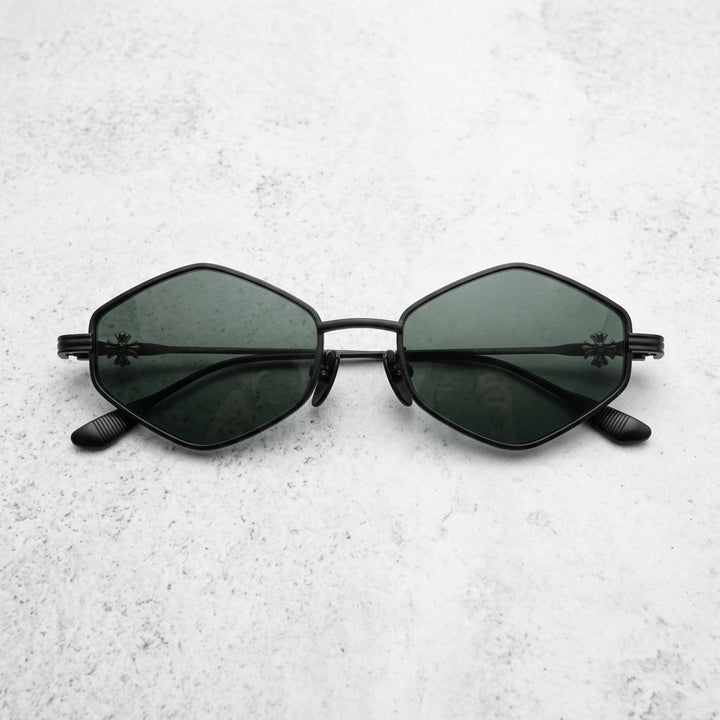 Gold frame — Dark green lens