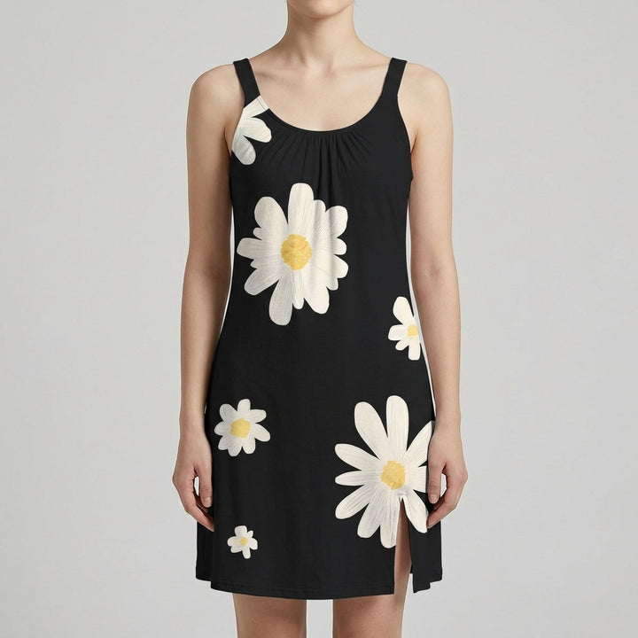 Black — Daisy floral print