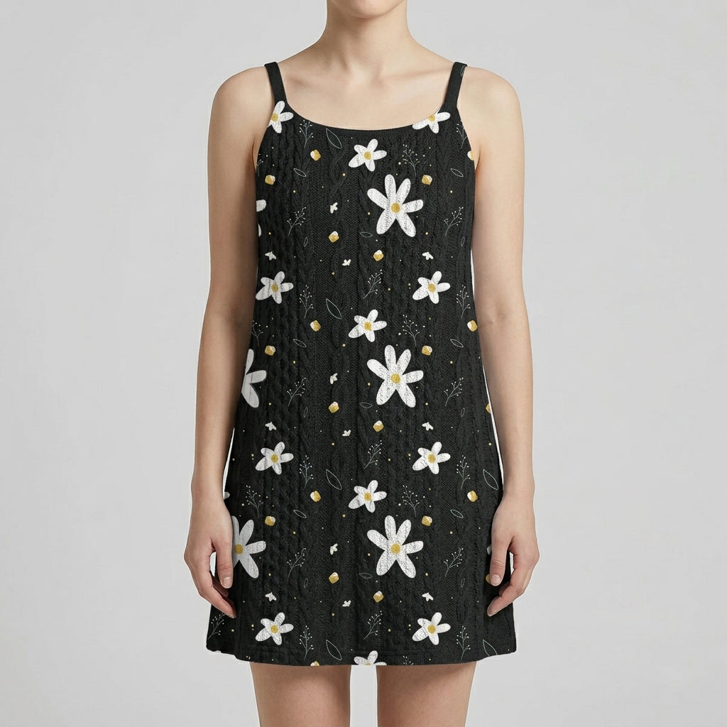 Black — White star print