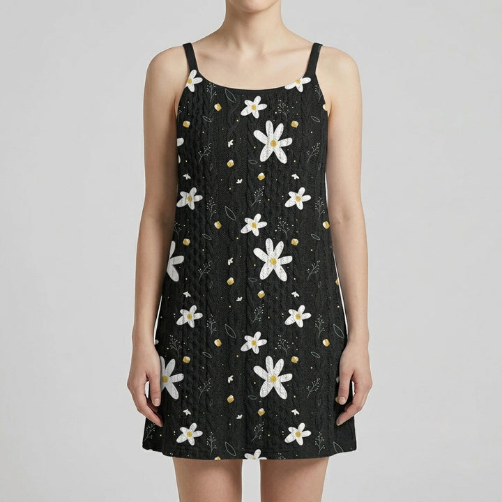 Black — White star print