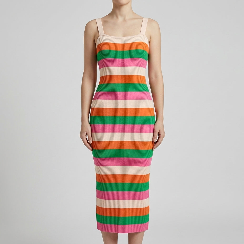 Pink,White,Green and Orange