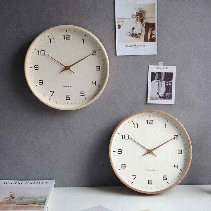 Minimalist Wooden Wall Clock – Silent Quartz Movement