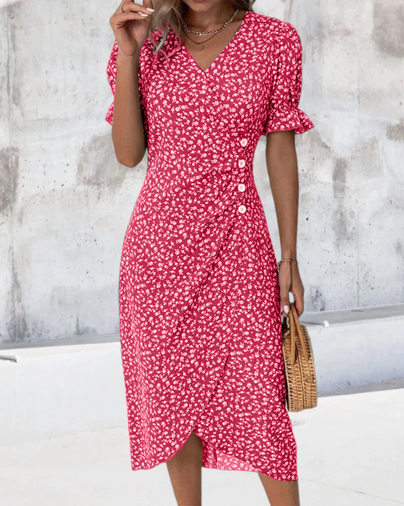 Celeste Wrap Midi Dress