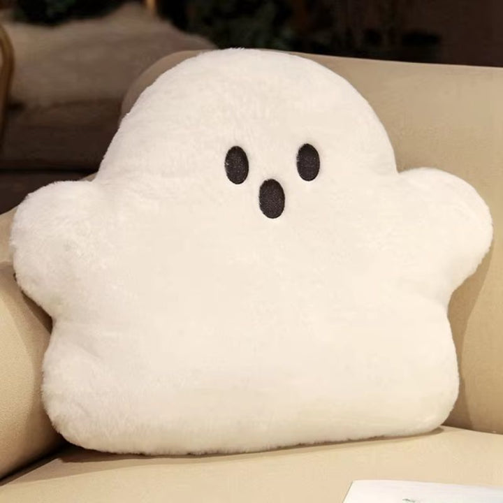 Ghost Plush Throw Pillow – Soft Halloween Cushion for Cozy Seasonal Decor