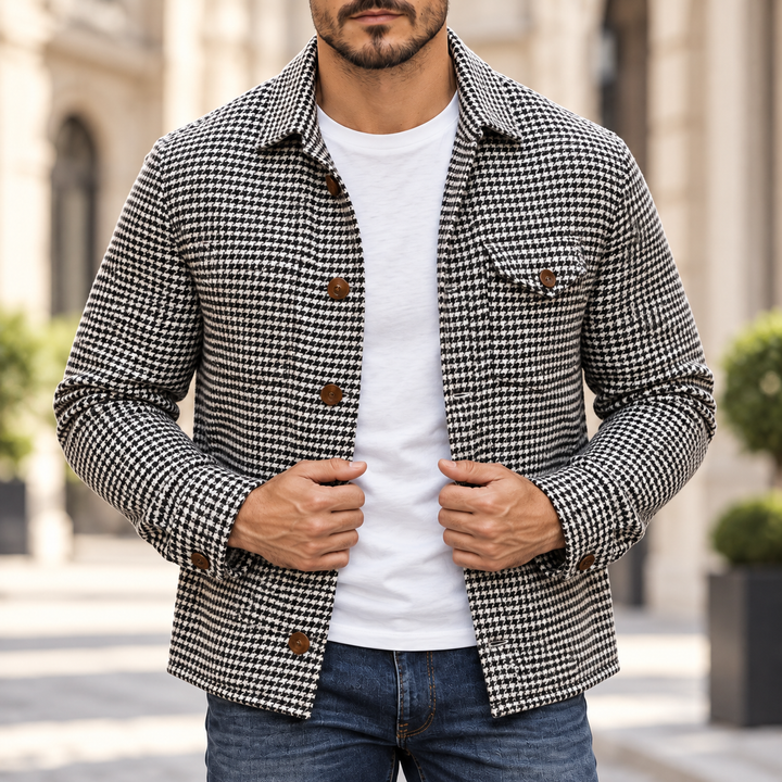 Kent Houndstooth Shirt Jacket