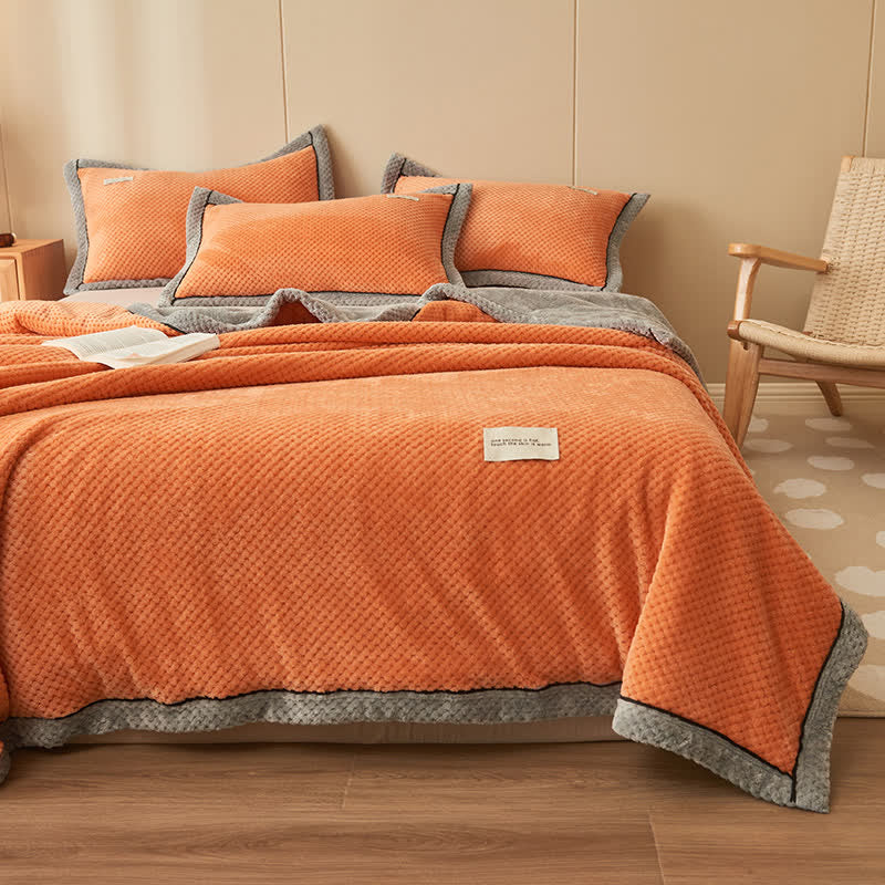 Microfiber Coral Fleece Throw Blanket with Zipper