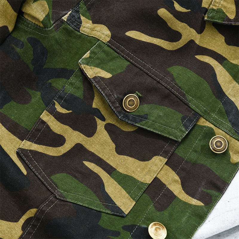 Mercer Camouflage Canvas Lapel Jacket
