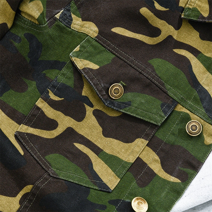 Mercer Camouflage Canvas Lapel Jacket