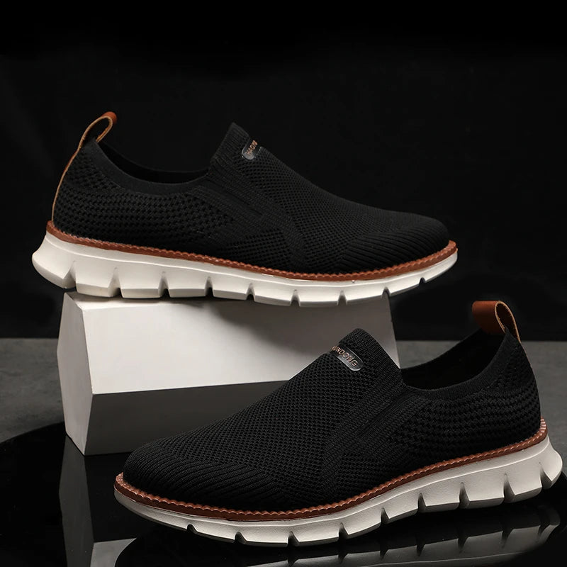 Men’s Breathable Slip-On Knit Walking Sneakers