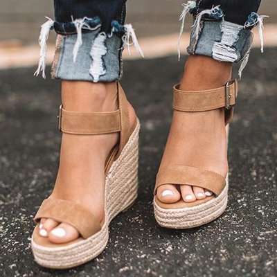 Marbella Open Toe Wedge Sandals