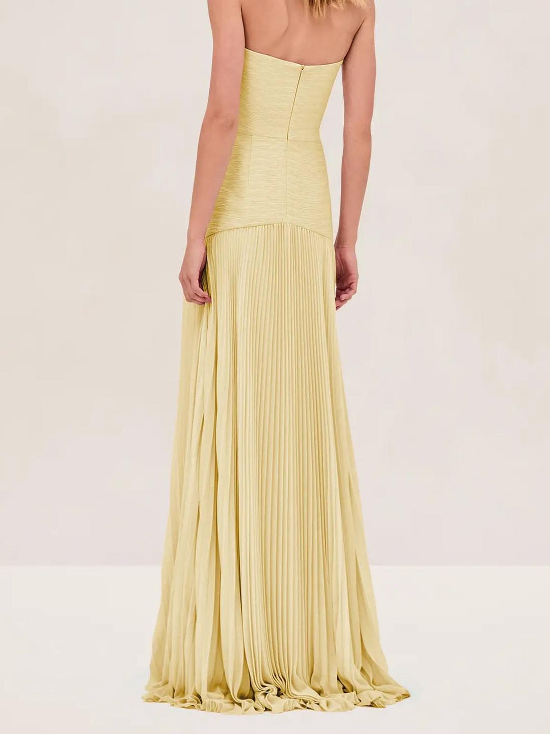 Sienna Strapless Pleated Maxi Dress