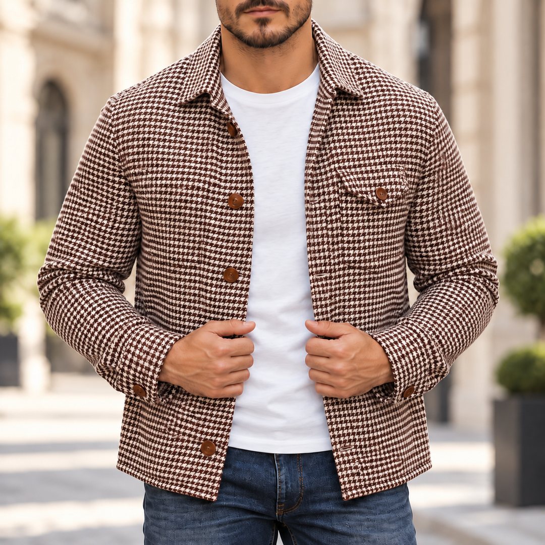 Kent Houndstooth Shirt Jacket