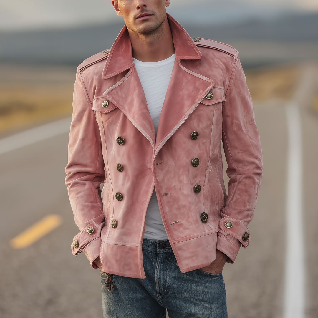 Ashbury Suede Double-Breasted Jacket